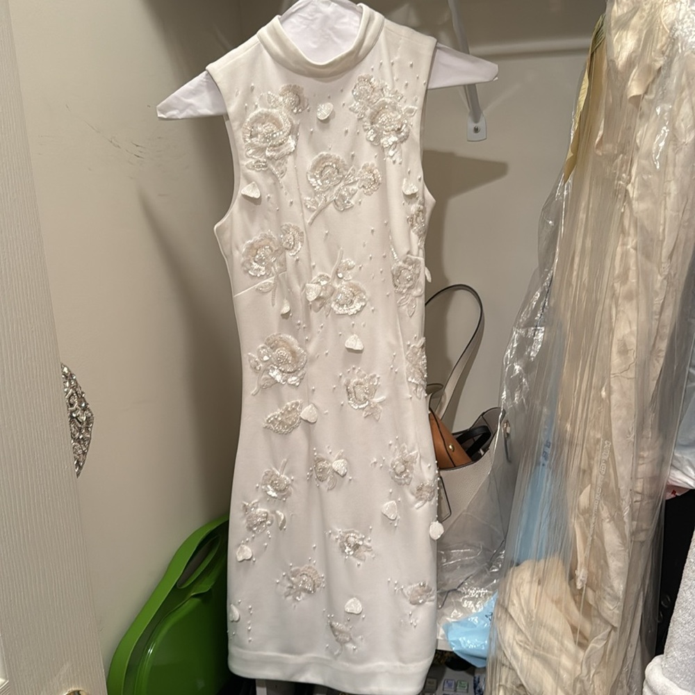 CLIO PEPPIATT Embellished stretch-crepe mini dress - Picture 5 of 6